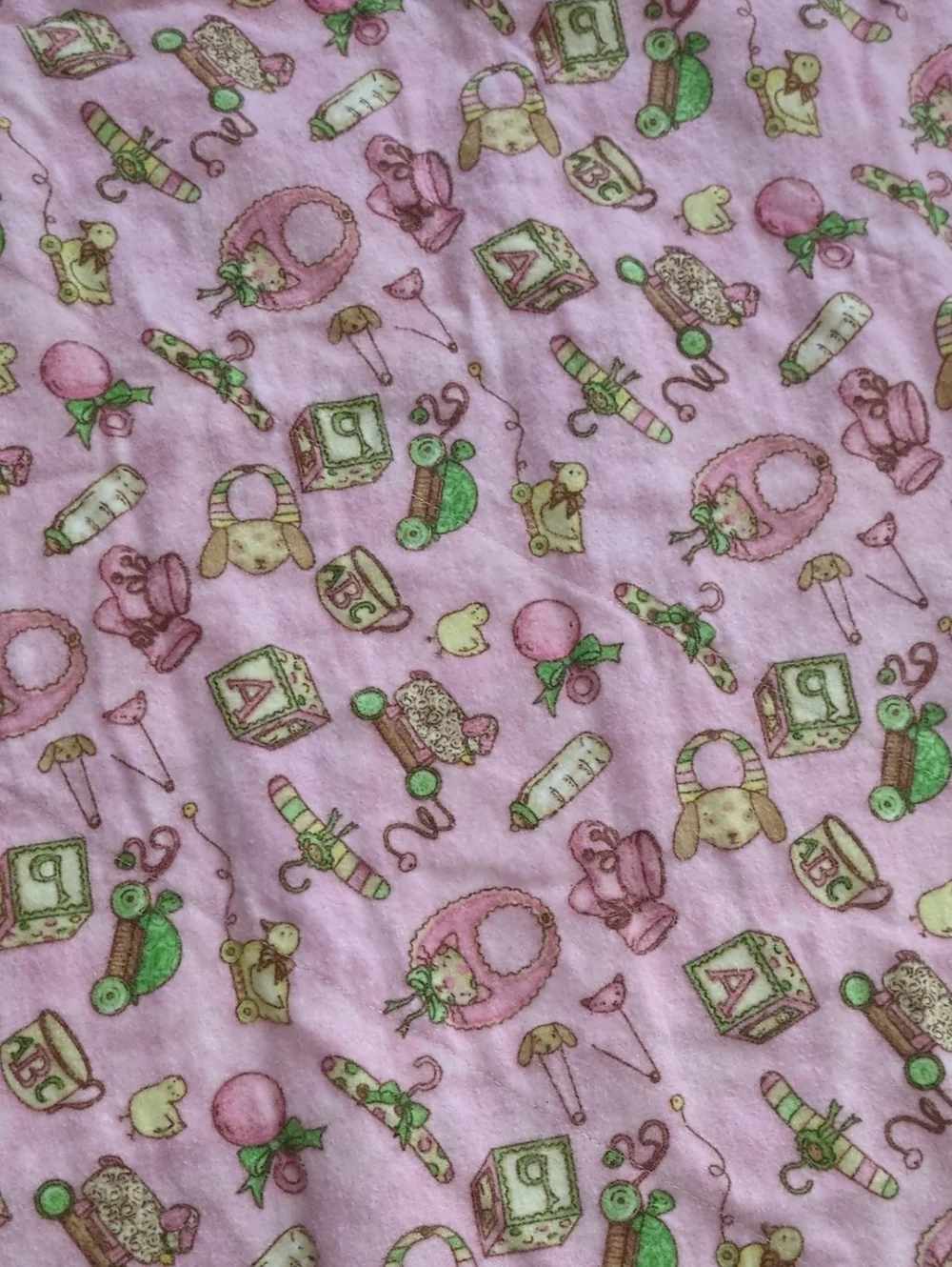 Handmade Baby Quilt Blanket Pink Purple Floral Patchwork Nursery Gift